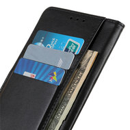 Nokia 2.4 hoesje, Luxe wallet bookcase, Zwart
