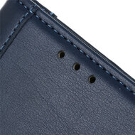 Nokia 2.4 hoesje, Luxe wallet bookcase, Donkerblauw