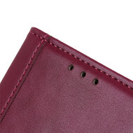 Nokia 2.4 hoesje, Luxe wallet bookcase, Rood-Paars