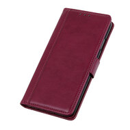 Nokia 3.4 hoesje, Luxe wallet bookcase, Rood-Paars