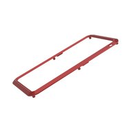 iPhone 12 Pro Max Love Mei Glazen Voorkant Met Metalen Frame - Rood