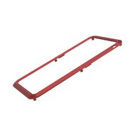 iPhone 12 Pro Max Love Mei, Glazen voorkant met metalen frame, Rood