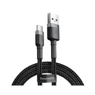 Baseus USB-A naar USB-C kabel - 2 Meter - Zwart-Grijs