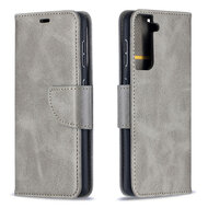 Samsung Galaxy S21 hoesje, Wallet bookcase, Grijs