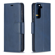Samsung Galaxy S21 hoesje, Wallet bookcase, Blauw