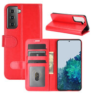 Samsung Galaxy S21 Plus (S21+) hoesje, Wallet bookcase, Rood