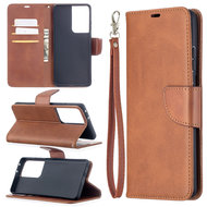 Samsung Galaxy S21 Ultra hoesje, Wallet bookcase, Bruin