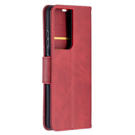 Samsung Galaxy S21 Ultra hoesje, Wallet bookcase, Rood