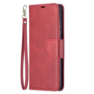 Samsung Galaxy S21 Ultra Hoesje - MobyDefend Wallet Book Case Met Koord - Rood
