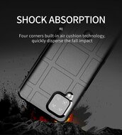 Samsung Galaxy A12 / M12 hoesje, Rugged shield TPU Gelcase, Zwart