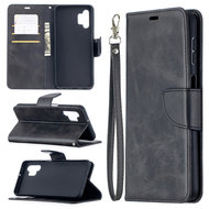 Samsung Galaxy A32 (5G) Hoesje - MobyDefend Wallet Book Case Met Koord - Zwart