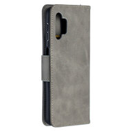 Samsung Galaxy A32 (5G) hoesje, MobyDefend Wallet Book Case Met Koord, Grijs