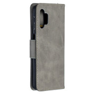 Samsung Galaxy A32 (5G) Hoesje - MobyDefend Wallet Book Case Met Koord - Grijs