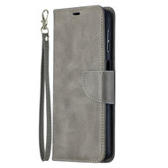 Samsung Galaxy A32 (5G) Hoesje - MobyDefend Wallet Book Case Met Koord - Grijs