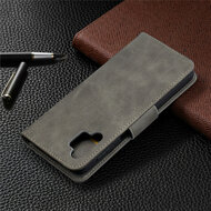 Samsung Galaxy A32 (5G) Hoesje - MobyDefend Wallet Book Case Met Koord - Grijs