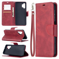 Samsung Galaxy A32 (5G) hoesje, MobyDefend Wallet Book Case Met Koord, Rood