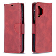 Samsung Galaxy A32 (5G) Hoesje - MobyDefend Wallet Book Case Met Koord - Rood
