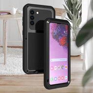 Samsung Galaxy S21 Hoes - Love Mei Metalen Case - Extreme Protection - Zwart