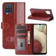 Samsung Galaxy A12 / M12 hoesje, Wallet bookcase, Bruin