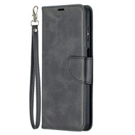 Samsung Galaxy A12 / M12 Hoesje - MobyDefend Wallet Book Case Met Koord - Zwart