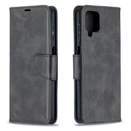 Samsung Galaxy A12 / M12 Hoesje - MobyDefend Wallet Book Case Met Koord - Zwart