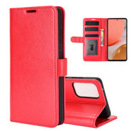 Samsung Galaxy A72 hoesje, Wallet bookcase, Rood