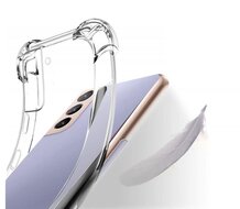 Samsung Galaxy S21 Hoesje - MobyDefend Transparante Shockproof TPU Backcover - Verstevigde Hoeken - Volledig Doorzichtig
