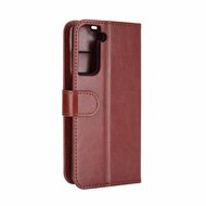 Samsung Galaxy S21 Ultra Hoesje - MobyDefend Wallet Book Case (Sluiting Achterkant) - Bruin
