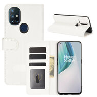 OnePlus Nord N10 hoesje, Wallet bookcase, Wit