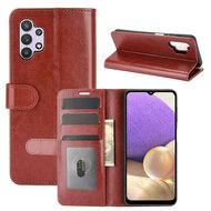 Samsung Galaxy A32 (5G) Hoesje - MobyDefend Wallet Book Case (Sluiting Achterkant) - Bruin