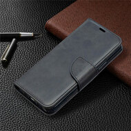 iPhone 12 / iPhone 12 Pro hoesje, MobyDefend Wallet Book Case Met Koord, Zwart