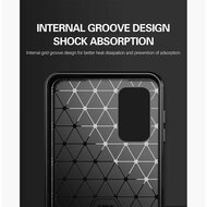Samsung Galaxy A32 (4G) Hoesje - MobyDefend TPU Backcover - Geborstelde Metaal &amp; Carbon-Look - Zwart