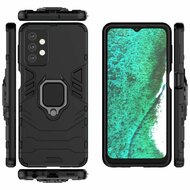 Samsung Galaxy A32 (5G) Hoesje - MobyDefend Dubbelgelaagde Pantsercase Met Standaard - Zwart