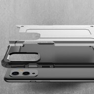 OnePlus 9 hoesje, MobyDefend Dubbelgelaagde Shockproof Pantsercase, Zilvergrijs
