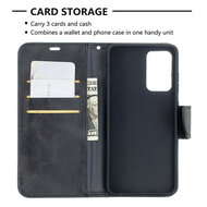 Samsung Galaxy A52 / A52s Hoesje - MobyDefend Wallet Book Case Met Koord - Zwart
