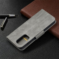 Samsung Galaxy A52 / A52s Hoesje - MobyDefend Wallet Book Case Met Koord - Grijs