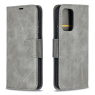 Samsung Galaxy A52 / A52s hoesje, MobyDefend Wallet Book Case Met Koord, Grijs