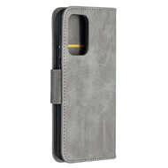 Samsung Galaxy A52 / A52s Hoesje - MobyDefend Wallet Book Case Met Koord - Grijs