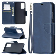 Samsung Galaxy A52 / A52s Hoesje - MobyDefend Wallet Book Case Met Koord - Blauw