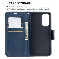 Samsung Galaxy A52 / A52s Hoesje - MobyDefend Wallet Book Case Met Koord - Blauw