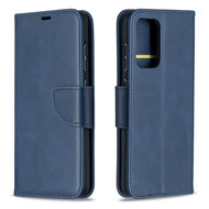 Samsung Galaxy A52 / A52s hoesje, MobyDefend Wallet Book Case Met Koord, Blauw