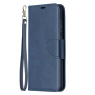 Samsung Galaxy A52 / A52s Hoesje - MobyDefend Wallet Book Case Met Koord - Blauw