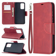 Samsung Galaxy A52 / A52s hoesje, MobyDefend Wallet Book Case Met Koord, Rood