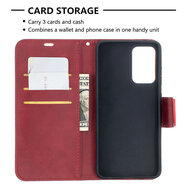 Samsung Galaxy A52 / A52s Hoesje - MobyDefend Wallet Book Case Met Koord - Rood