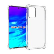 Samsung Galaxy A72 hoesje, MobyDefend Transparante Shockproof TPU Gelcase, Verstevigde Hoeken, Volledig Doorzichtig