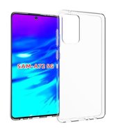 Samsung Galaxy A72 hoesje, MobyDefend Transparante TPU Gelcase, Volledig Doorzichtig