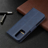 Samsung Galaxy A72 hoesje, MobyDefend Wallet Book Case Met Koord, Blauw