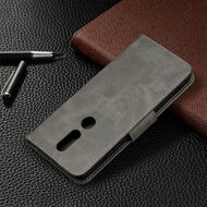 Nokia 2.4 hoesje, MobyDefend Wallet Book Case Met Koord, Grijs