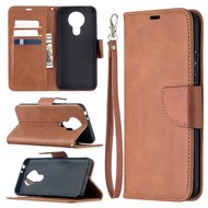 Nokia 3.4 hoesje, MobyDefend Wallet Book Case Met Koord, Bruin