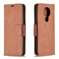 Nokia 3.4 hoesje, MobyDefend Wallet Book Case Met Koord, Bruin